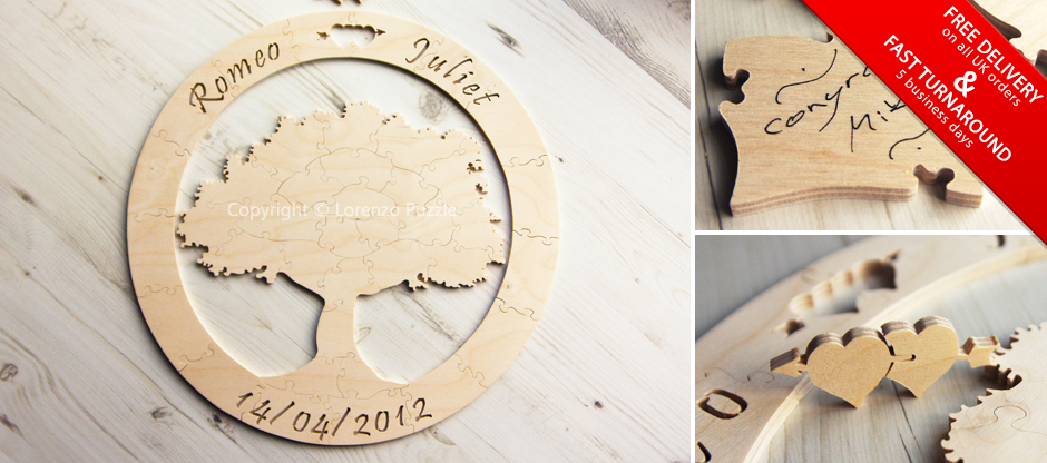 Maple Wedding Guestbook Puzzle by Lorenzo Puzzle